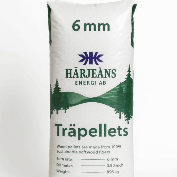 Härjeåns Premium 6 mm Træpiller – 896 kg • Kundernes Klare Favorit